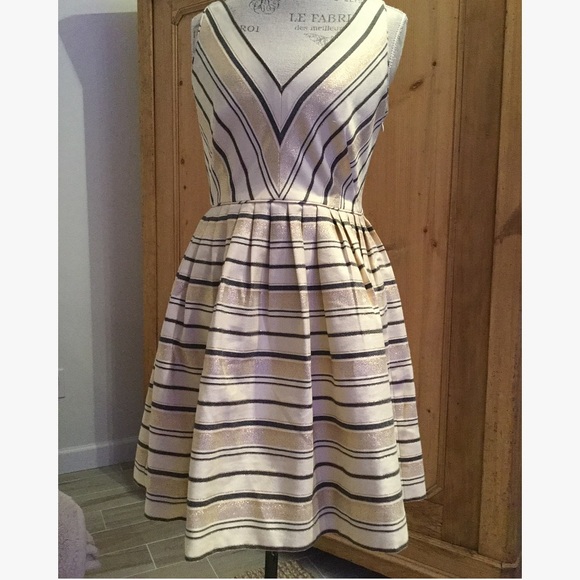 J. Crew metallic stripe dress - Picture 6 of 7
